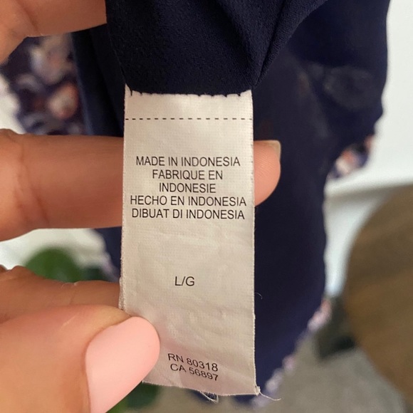 Lucky Brand Maxi Tie-Waist Floral Dress size Large - Picture 6 of 7